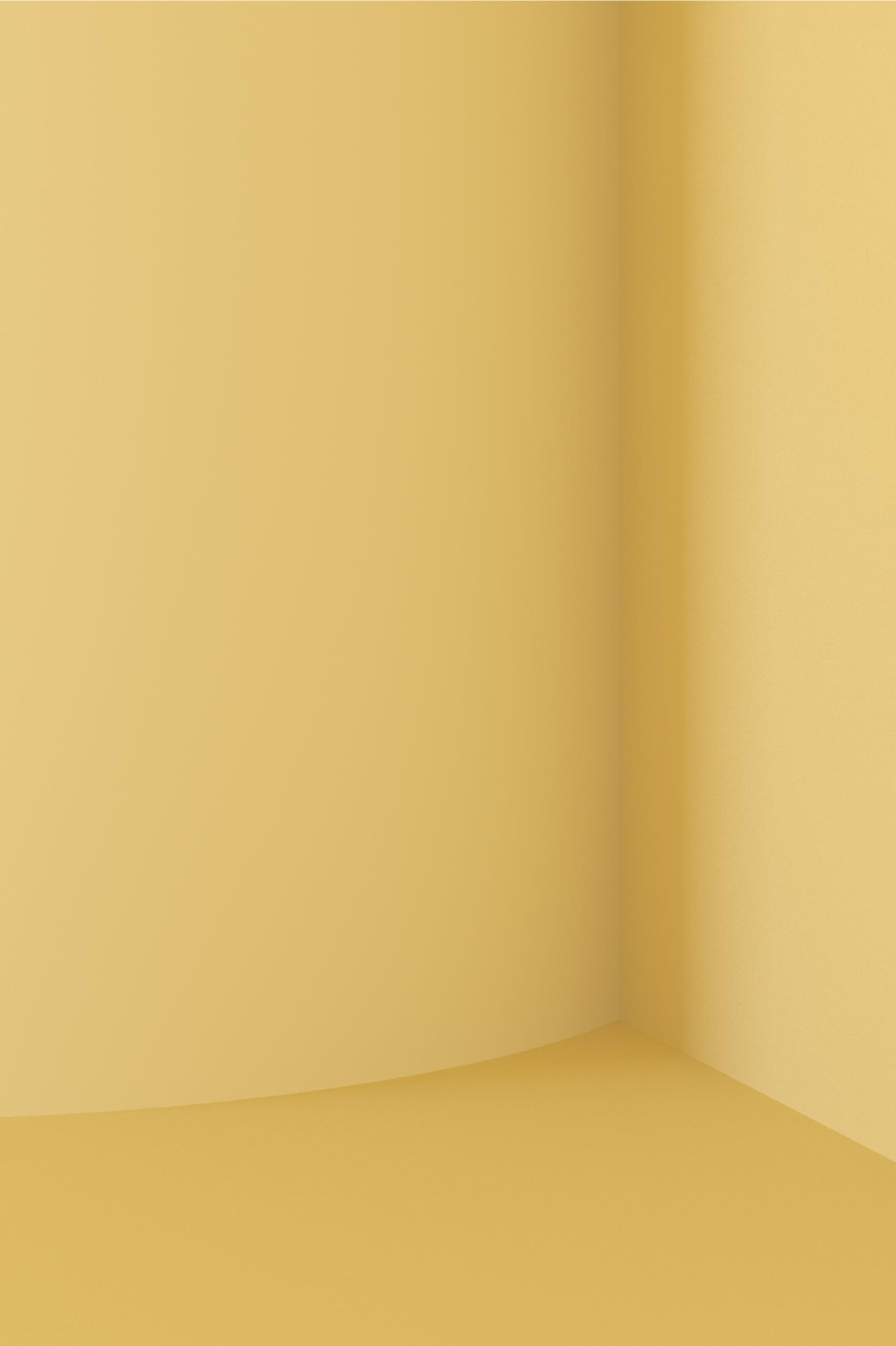 Kunstdruck, Motiv gelb monochrome Raumecke, Titel Styr II